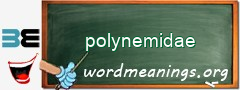 WordMeaning blackboard for polynemidae